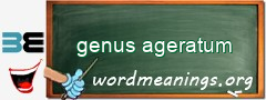 WordMeaning blackboard for genus ageratum